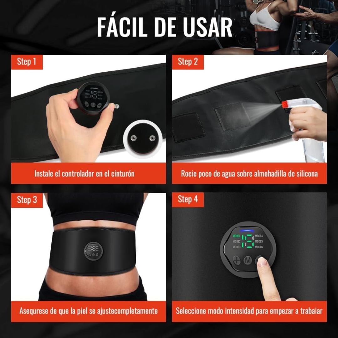 Cinturón Tonificador Abdominal Eléctrico